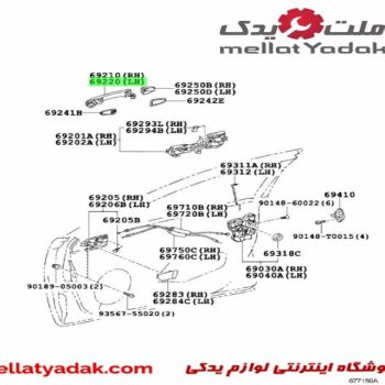 دستگیره درب بیرون کمری جلو وعقب