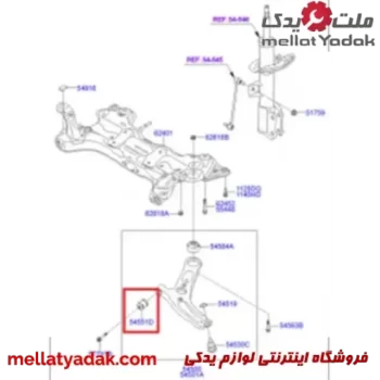 بوش لاستیکی طبق جلو النترا ولستر